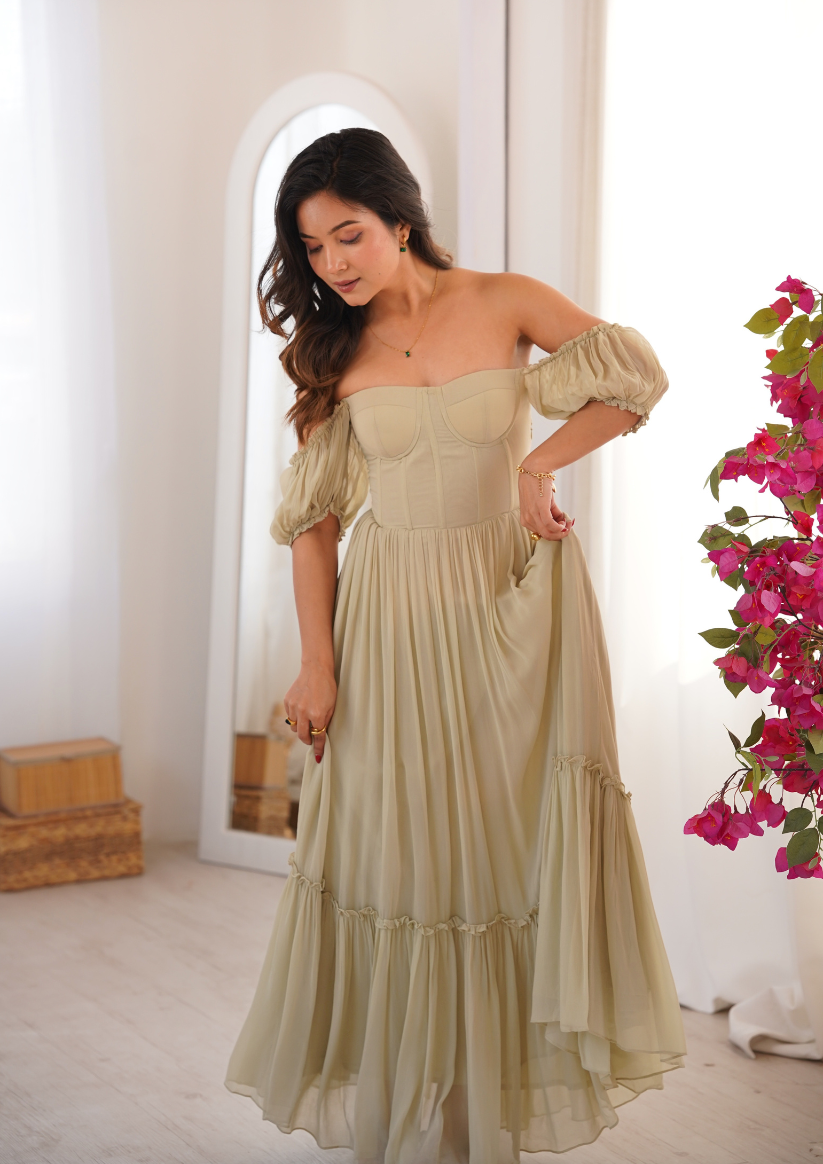 Theresa Long Georgette Dress
