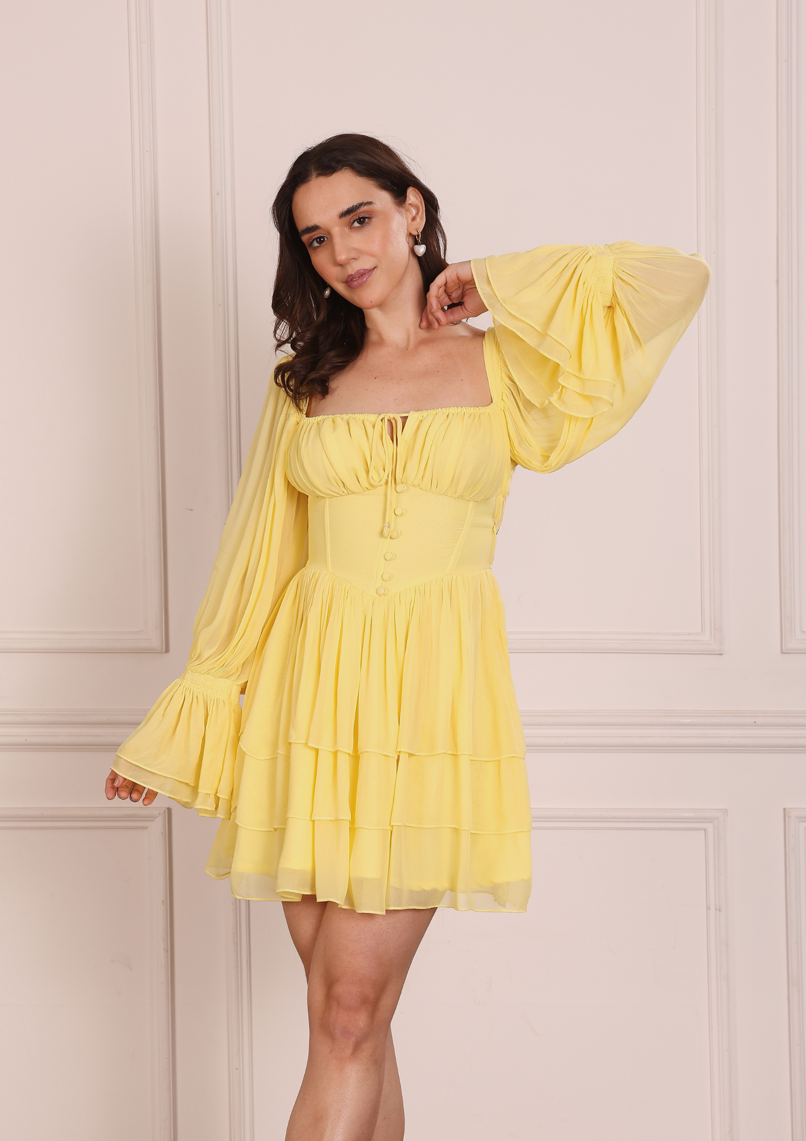 Lunara Criss Cross Dress Party Mini Dress