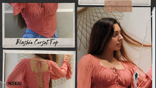 Blushie Corset Top – Dipped in Blush and Tied with a Sigh