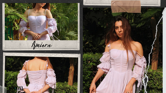 A Twilight Bloom Beneath the Sky: The Amiera Midi Dress