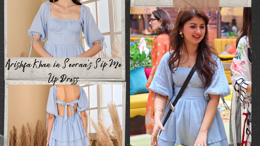 Arishfa Khan in Seoraa’s Sip Me Up Mini Dress: Effortless Style Inspiration