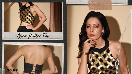 Ayra Halter Top: Shine Bright with Elegant Glamour
