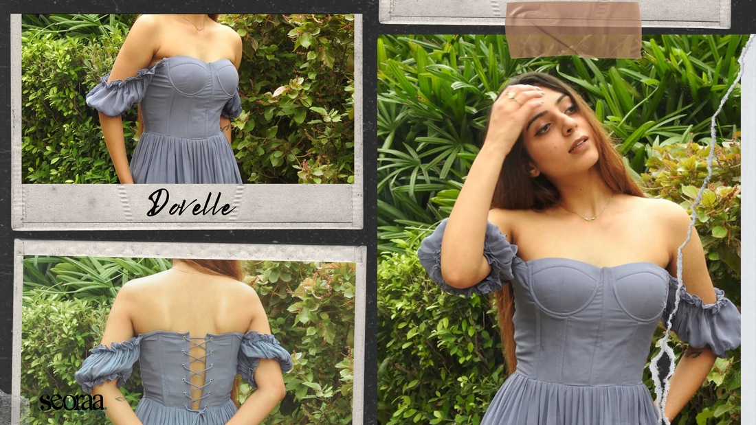 Dovelle Dress – A Cloud of Calm, Corseted in Moonlight