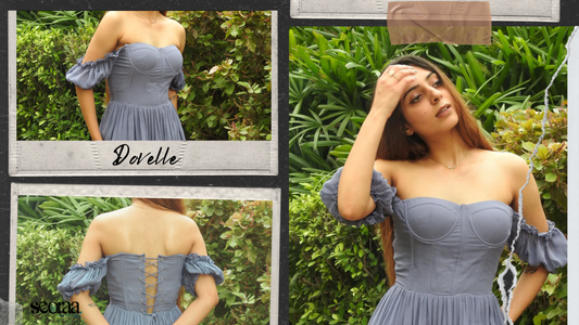 Dovelle Dress – A Cloud of Calm, Corseted in Moonlight