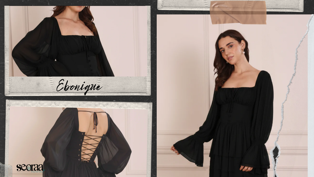 Ebonique Dress – Midnight Confidence Wrapped in Silence