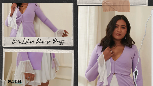 Eva Lilac Blazer Dress: Sophistication with a Feminine Twist