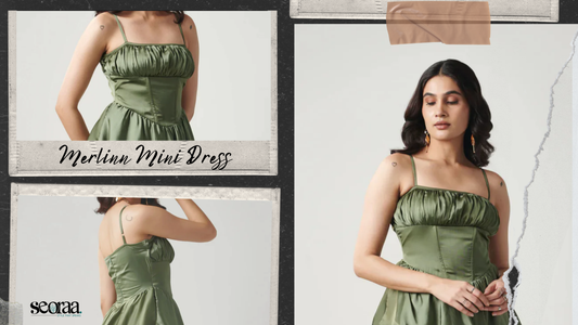 Merlinn Mini Dress: The Perfect Green Satin Mini for a Fun & Flirty Look