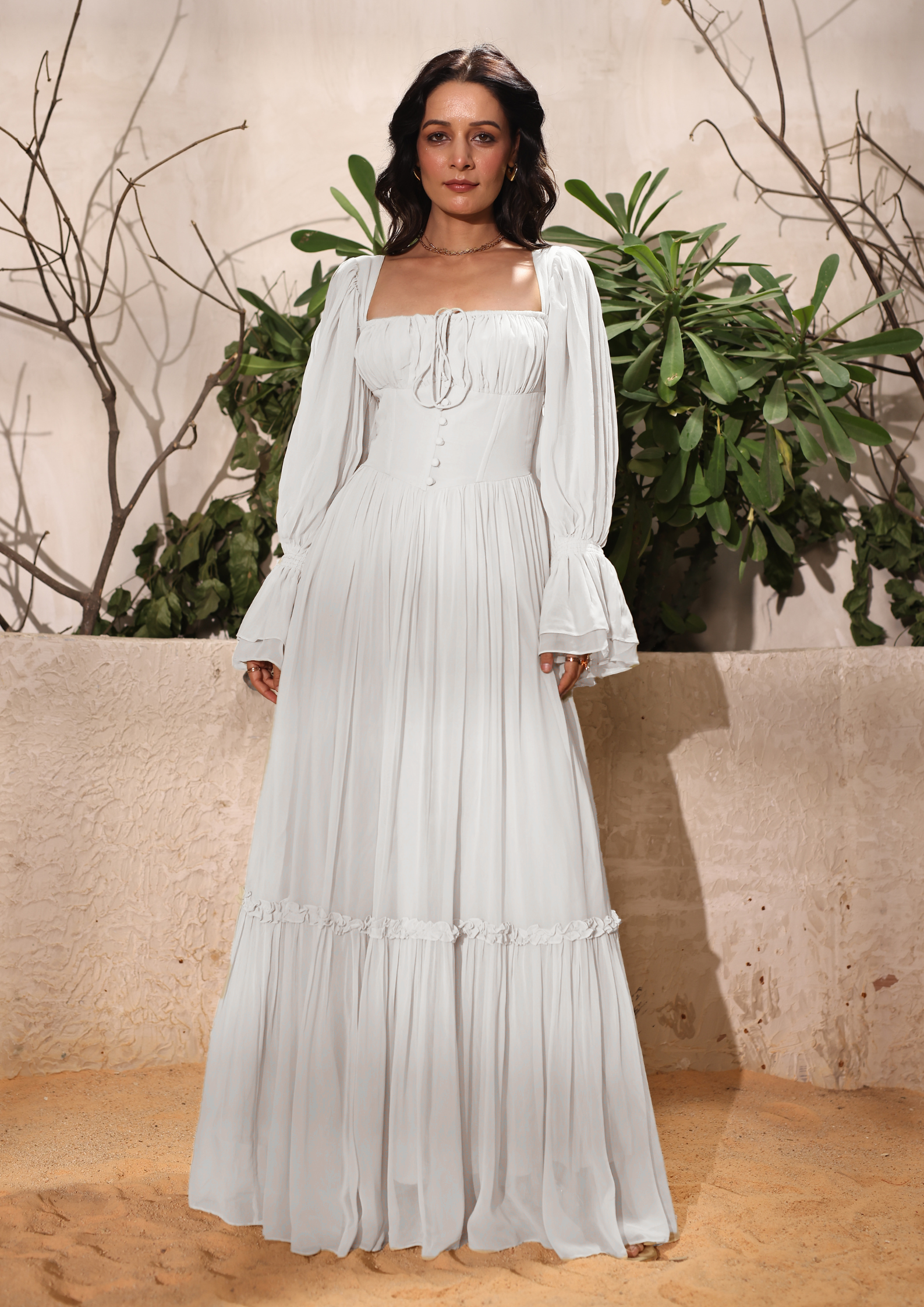 Elara White Dress – Seoraa