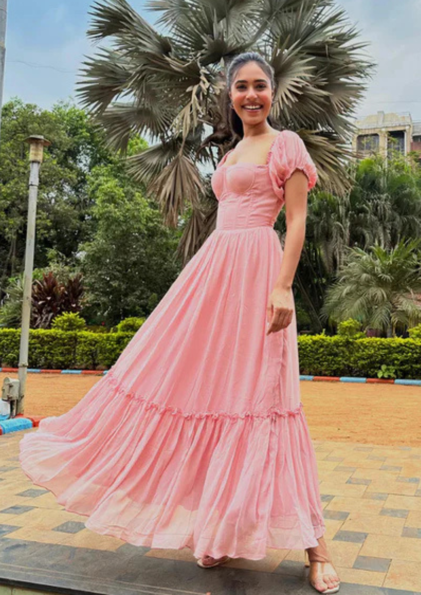 Theresa Pink Blush Dress – Seoraa